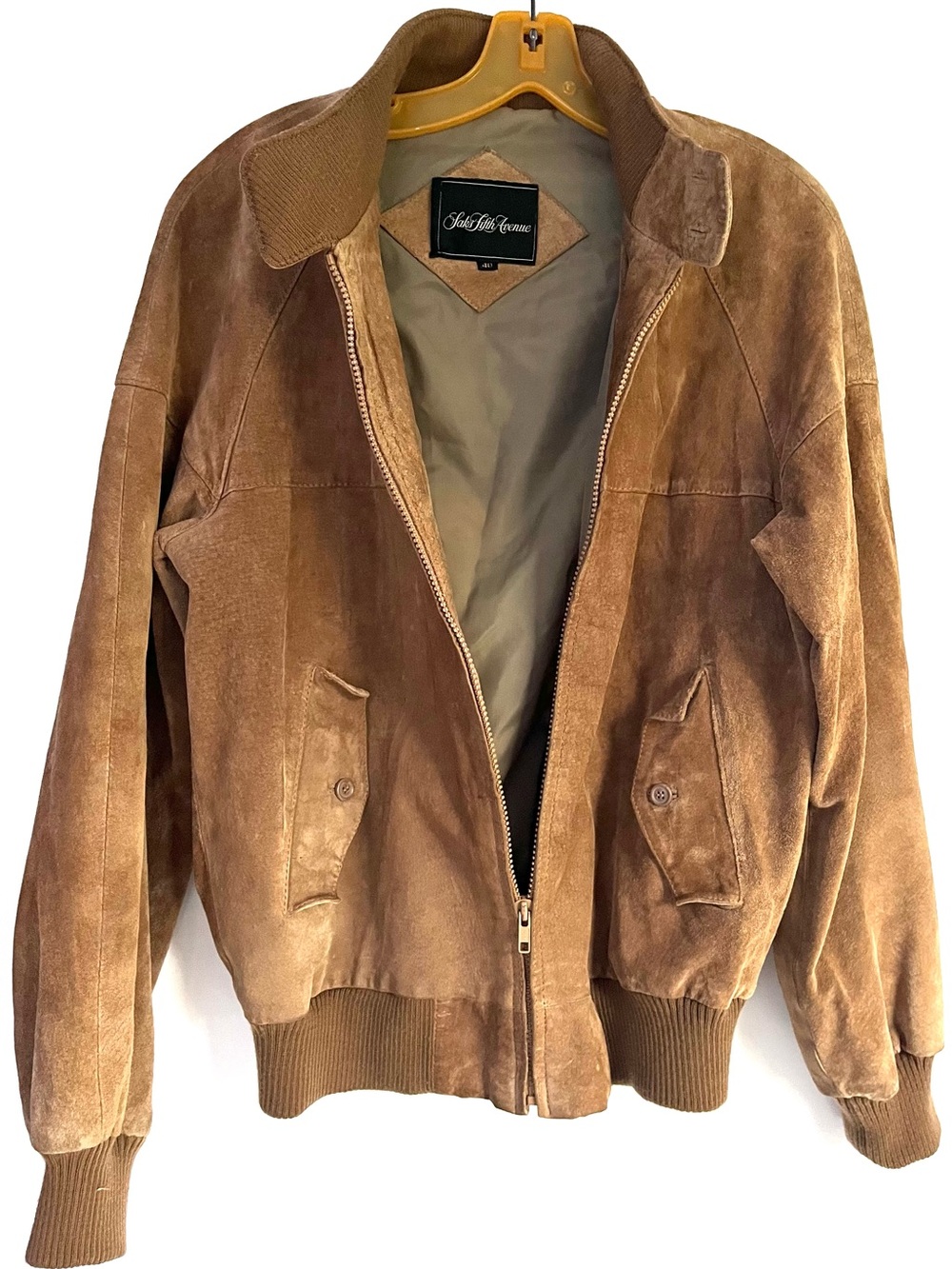 Saks Fifth Avenue Vintage Suede Bomber Jacket